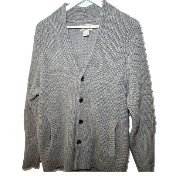Duluth Trading Company, Shawl Collar Cardigan, Gray, Men's Large - Picture 1 of 8